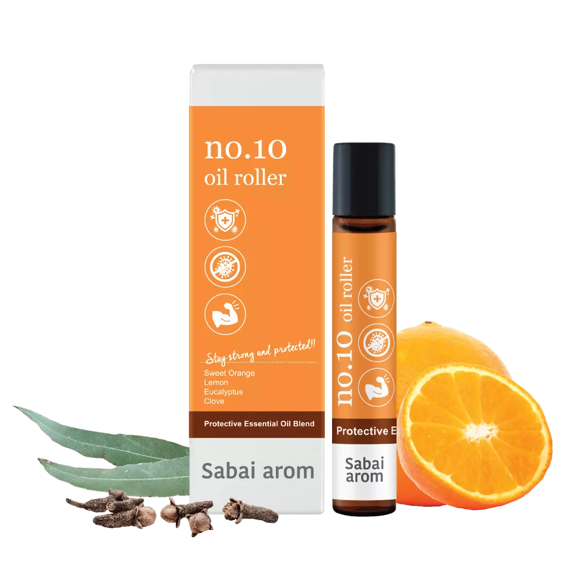 oil roller no10 <h2>NO.10 On Guard support your immunity while traveling.</h2> No. 10 Oil Roller is a super blend to pop in your pocket, little pocket or close at hand just when you need a shield that protects you from those environmental threats and support your immunity while traveling. It contains the soul essences distilled from Sweet Orange, Lemon, Eucalyptus and Clove in a conveniently carry-away sizing. <strong>Scent</strong> : The contrastive combination of warming aroma of clove kisses the euphoric indentity of orange that somehow creates a perfect couple from differnt trait, making you feel warm at heart and safe in your own strenght.
