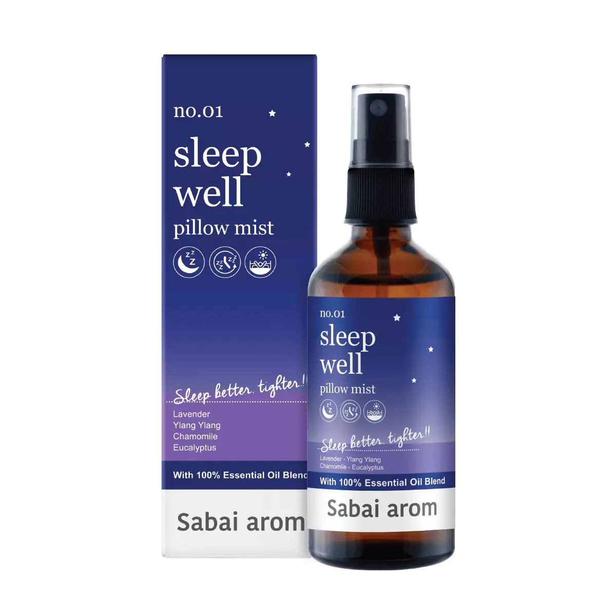 sleep pillow mist 100ml Sleep Well Pillow Mist is a natural solution for minds that struggle to find their break at bedtime to add aromatherapy to the favorite pillows for better quality sleep. It is created with deep relaxing aromas of Lavender, well known for its deep relaxing benefits, married to a hint of sensual Ylang Ylang, soothing Chamomile, cooling Eucalyptus and super euphoric characters of Bergamot and Sweet Orange. It’s time to sleep happily like a little child. <strong>Scent</strong> : The night thoroughly filled with deep floral comfort of Lavender, Ylang Ylang and Chamomile, and cooling breeze of Eucalyptus blows gently to your window panes, imparting the sensuality that calms mind struggling to find its break at bedtime.
