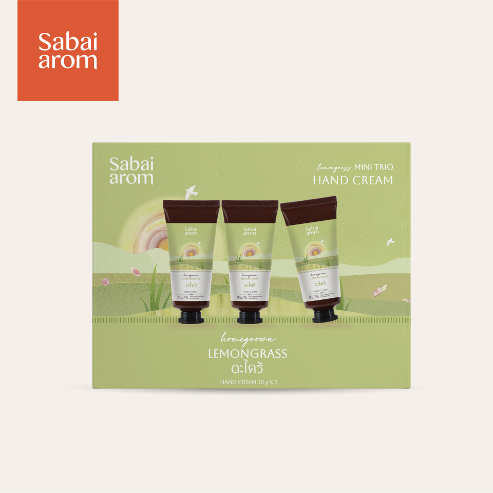 Lemongrass Mini Trio Hand Cream Set 1 Homegrown Lemongrass Mini Trio Hand Cream Set 30g. X 3 - Image 1